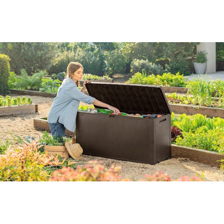 Ящик для зовнішнього зберігання KETER EMILY STORAGE BOX 270 л Коричневий7