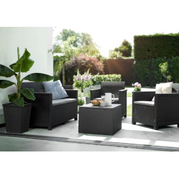 Комплект садових меблів Emma SEATER SOFA SET Графіт