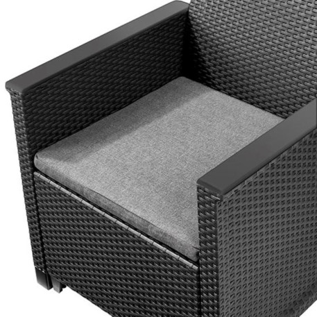 Комплект садових меблів Emma SEATER SOFA SET Графіт3