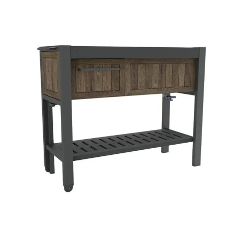 Садовий розсувний барний стіл Keter Extendable Party Station - горіх1