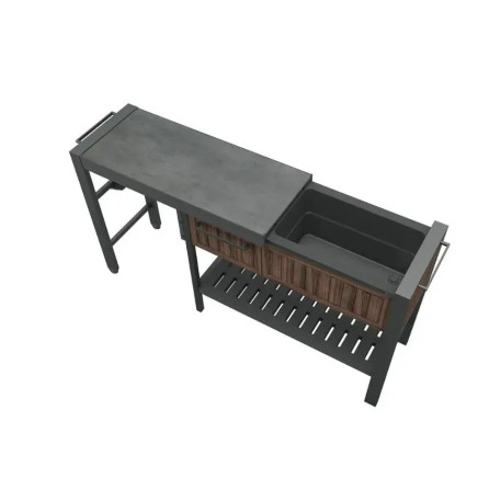 Садовий розсувний барний стіл Keter Extendable Party Station - горіх2