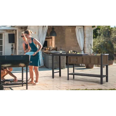 Садовий розсувний барний стіл Keter Extendable Party Station - горіх7