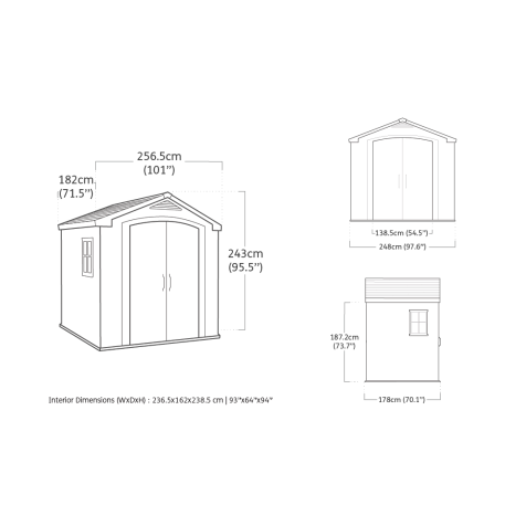 Садовий будинок для зберігання KETER Factor 8х6 Indoor Бежевий11