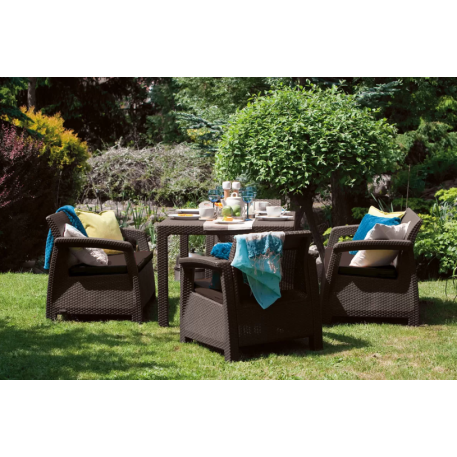 Комплект садових меблів Corfu Fiesta Set Коричневий3