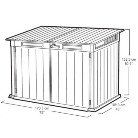 Ящик для зовнішнього зберігання KETER GRANDE-STORE EXTRUDED Сірий4