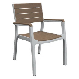 Стілець пластиковий Keter Harmony armchair біло-бежевий