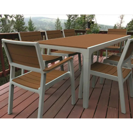 Стілець пластиковий Keter Harmony armchair біло-бежевий1