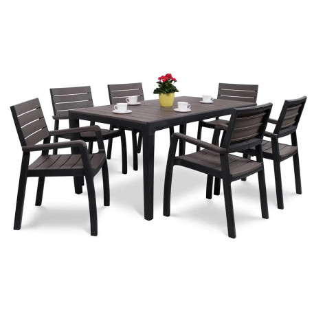 Стілець пластиковий Keter Harmony armchair Коричневий1