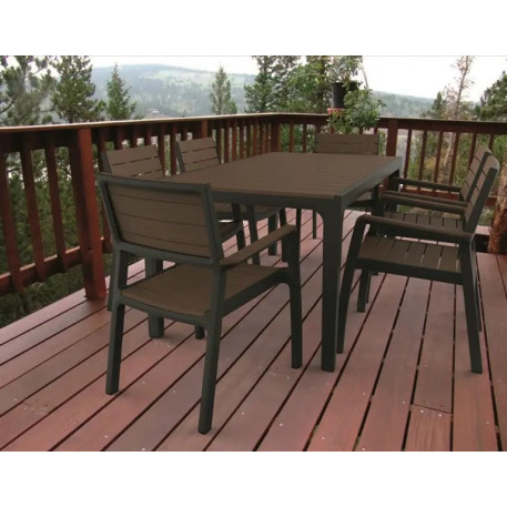 Стілець пластиковий Keter Harmony armchair Коричневий2
