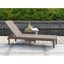 Шезлонг пластиковий Jaipur Sun lounger Капучино