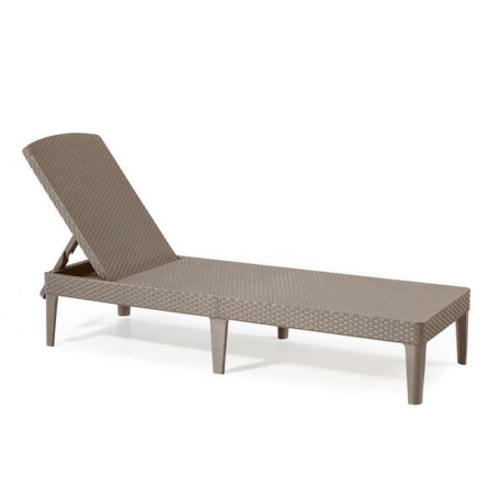 Шезлонг пластиковий Jaipur Sun lounger Капучино1