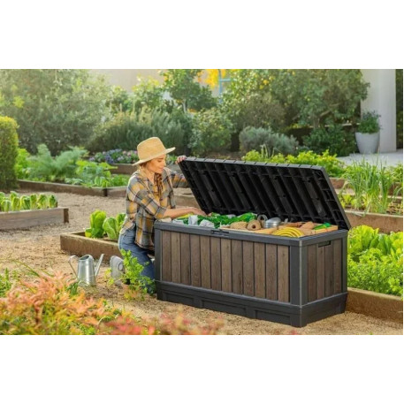 Садова скриня Keter Kentwood 90G 350 л Box,Горіх1