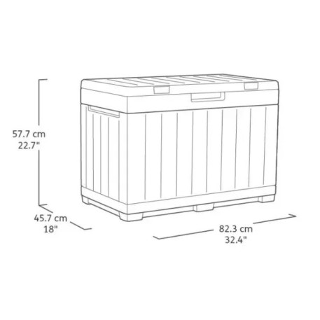 Садовий скринька Keter Kentwood 190L Box Горіх3