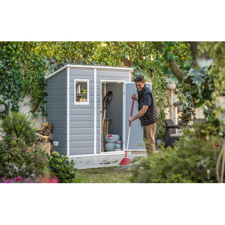 Садовий будинок KETER MANOR PENT 6 × 4 сірий2