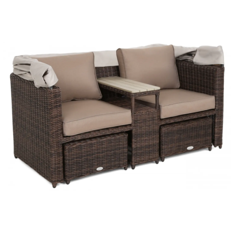 Садовый диван Home Garden Michigan Brown Mat - Brown Melange2