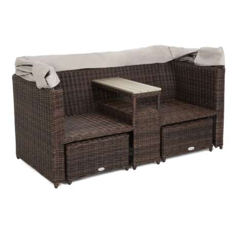 Садовый диван Home Garden Michigan Brown Mat - Brown Melange3