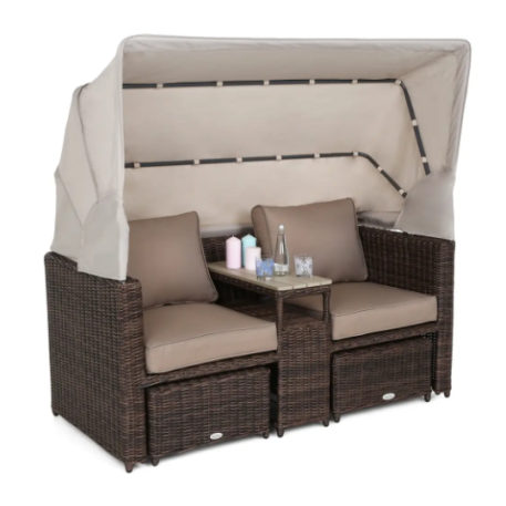 Садовый диван Home Garden Michigan Brown Mat - Brown Melange1