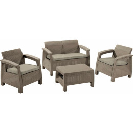 Комплект садових меблів Keter Corfu Set Капучино