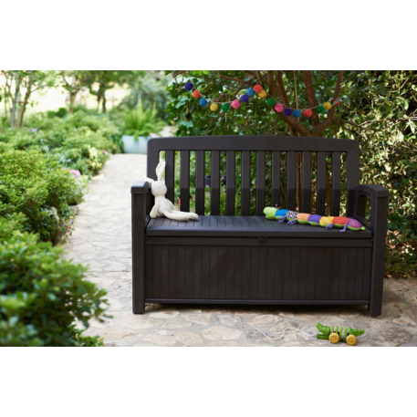 Лавка-ящик для зберігання KETER PATIO STORAGE BENCH Коричнева4