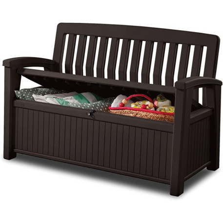 Лавка-ящик для зберігання KETER PATIO STORAGE BENCH Коричнева1