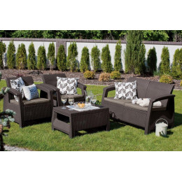 Комплект садових меблів Keter Corfu Set Коричневий