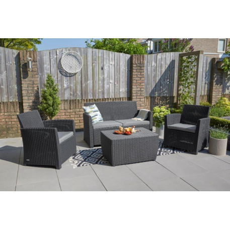 Комплект меблів для тераси CORONA WITH CUSHION BOX Графіт1