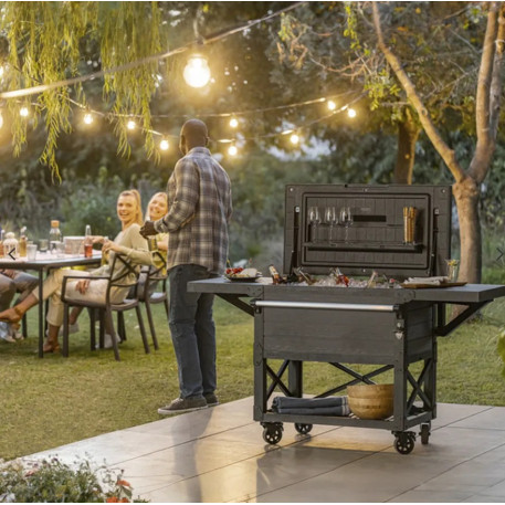Стіл холодильник Keter Bevy Patio cooler & Beverage Графіт1