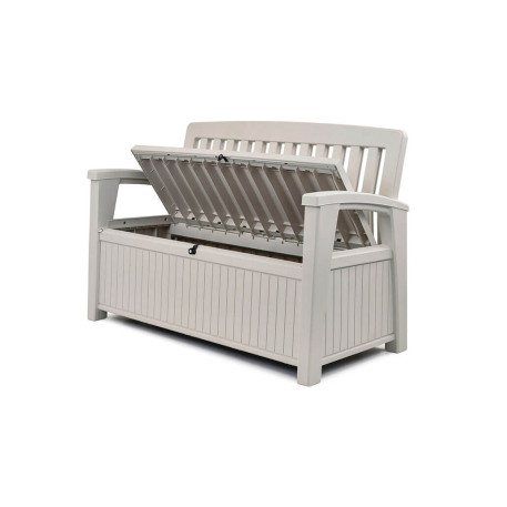 Скамейка-ящик для хранения KETER PATIO STORAGE BENCH Белая5