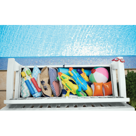 Скамейка-ящик для хранения KETER PATIO STORAGE BENCH Белая3