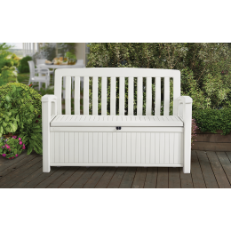 Лавка-ящик для зберігання KETER PATIO STORAGE BENCH Біла