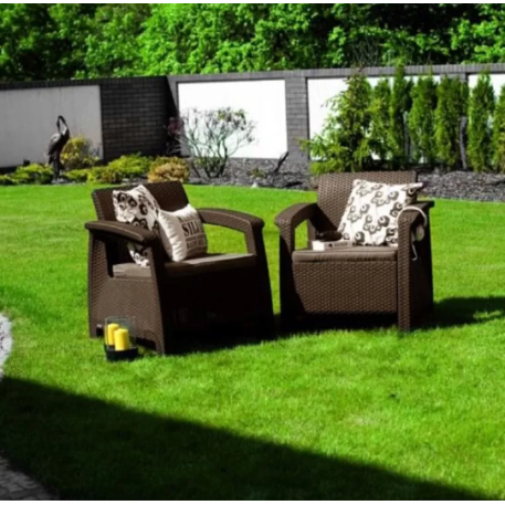 Комплект садових меблів Keter Corfu Relax Lyon Duo Коричневий6