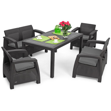 Комплект садових меблів Corfu Fiesta Set Графіт4