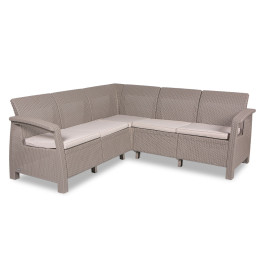 Диван садовий кутовий Keter Corfu RELAX SOFA Капучино