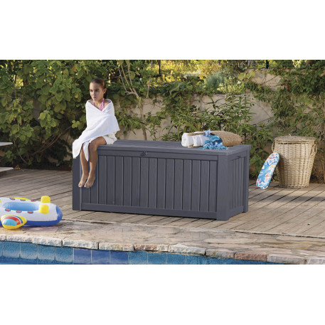 Садовий ящик KETER ROCKWOOD STORAGE BOX 570л Графіт1