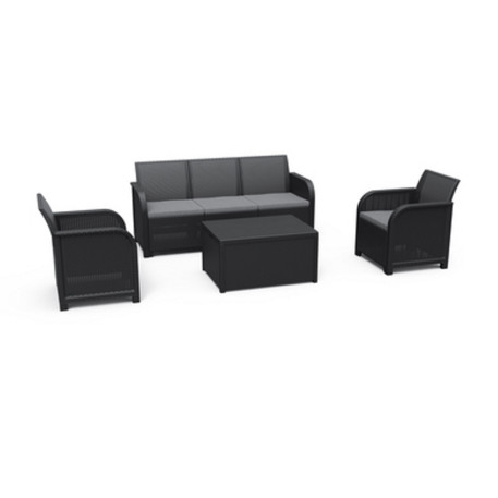 Набір меблів для балкона Keter Rosalie 3S 5 Seater Set Графіт4