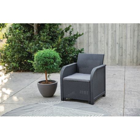 Набір меблів для балкона Keter Rosalie 3S 5 Seater Set Графіт3