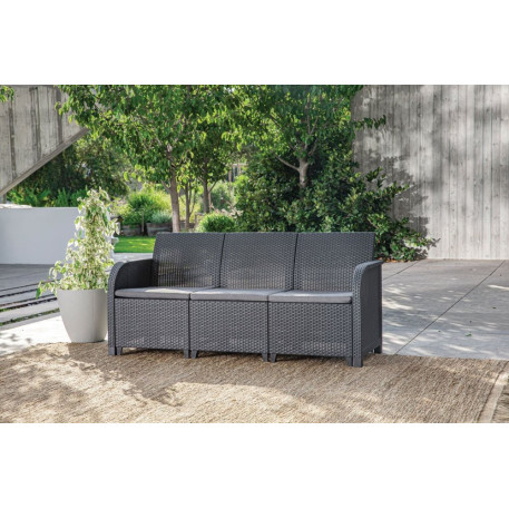 Набір меблів для балкона Keter Rosalie 3S 5 Seater Set Графіт2