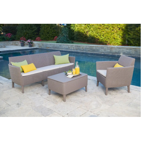 Комплект садових меблів Salemo 3 seater set Какпучіно2