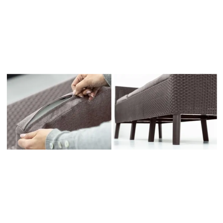 Диван садовий SALEMO 3 SEATER SOFA Коричневий1