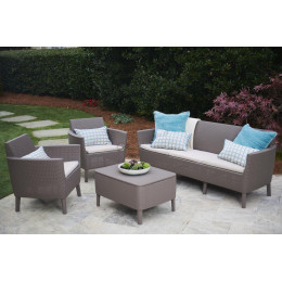 Комплект садових меблів Salemo 3 seater set Какпучіно