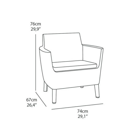 Набір меблів Keter Allibert Salemo balcony set Капучино5
