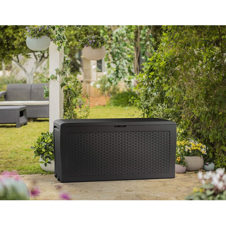 Садовий ящик Keter SAMOA RATTAN BOX 270 Графіт3
