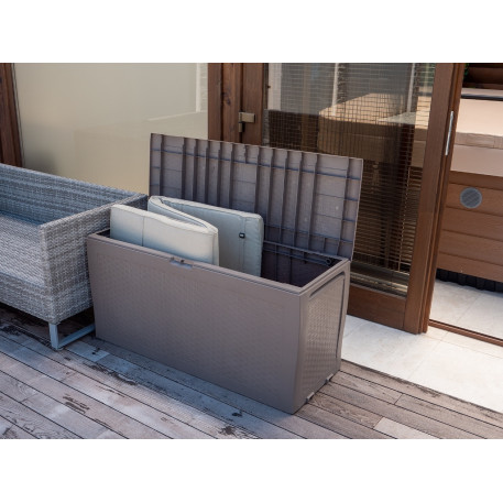 Садовий ящик Keter SAMOA RATTAN BOX 270 Капучино6