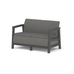 Диван для саду та тераси Keter Scandi Linea 2 Seater Sofa, графіт/сірий