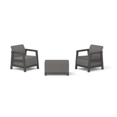 Набір пластикових меблів для саду Keter Scandi Linea 2 Seater Set, графіт/сірий6