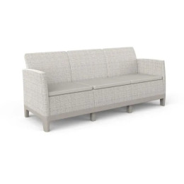 Диван для саду та тераси Keter Scandi Linea 3 Seater Sofa, бежевий/світло-бежевий