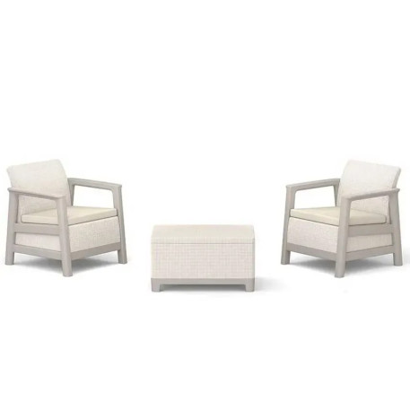 Набір пластикових меблів для саду Keter Scandi Linea III Seater Set, бежевий/світло-бежевий6