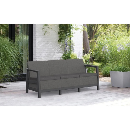 Набір пластикових меблів для саду Keter Scandi Linea III Seater Set, графіт/сірий5