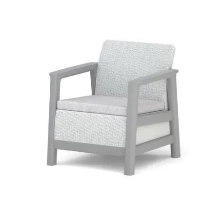 Набір пластикових меблів для саду та балкона Keter Scandi Linea Balcony Set сірий/світло-сірий1