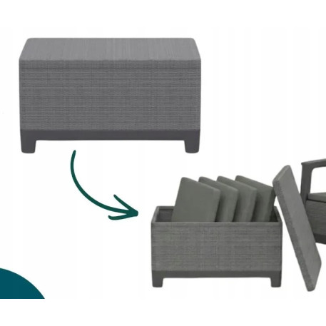 Садовий стіл-скриня Keter Scandi Storage Table бежевий2